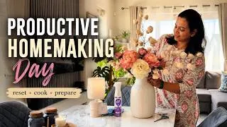 Thumbnail: A Productive Homemaking Day | Home Reset, Coffee Corner, Puja Prep & Cooking