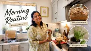 Thumbnail: Waking Up Early Changed My Mornings | Meal Prep, Homemaking & Bread Baking & Tulsi Plant Care