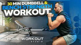 Thumbnail: 30 Min FULL BODY DUMBBELL WORKOUT at Home | Muscle Building