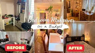 Thumbnail: Extremely Small Bedroom Makeover in Budget|Aesthetic Indian Bedroom Makeover|HometasticbyRizwana