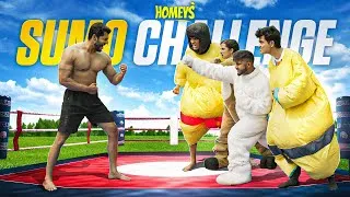 Thumbnail: SUMO CHALLENGE vs PRO WRESTLER