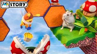Thumbnail: Hamster Super Mario Bee Galaxy: Rescue of the Queen - Shorts 🐹 Homura Ham Pets