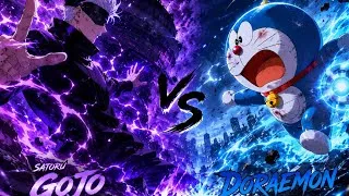 Thumbnail: GOJO 💜 vs DORAEMON 🩵 | AI Powered Battle 