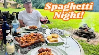 Thumbnail: Hubby’s Request Homemade Spaghetti With Meatballs!