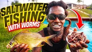 Thumbnail: I Tried Saltwater Fishing With WORMS.. 😳