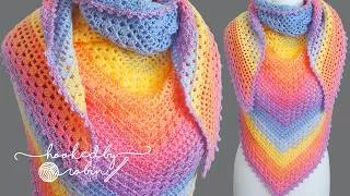 Thumbnail: Crochet Granny Mesh Triangle Shawl 🥰🧶