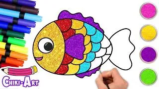 Thumbnail: 🐠 Glitter Fish Drawing Step By Step For Kids