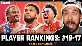 Thumbnail: NBA Player Rankings #19-17: Karl-Anthony Towns, Tyrese Maxey & Scottie Barnes