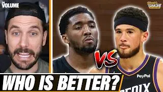 Thumbnail: Donovan Mitchell vs. Devin Booker: Who is the better NBA player?
