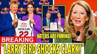 Thumbnail: BREAKING 😱 Larry Bird Just Surprised Caitlin Clark With a HUGE Red Bull Move! WNBA STUNNED! 🔥🏀