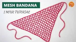 Thumbnail: EASY Crochet 1 Hour Mesh Bandana | Beginner Tutorial