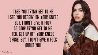Thumbnail: Dua Lipa - IDGAF (Lyrics)