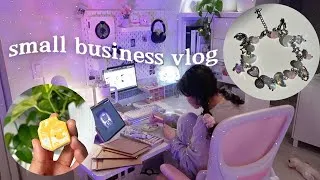 Thumbnail: small business daily vlog 🌷 preparing shop update, art supplies haul, packing orders 📦 studio vlog