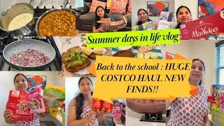 Thumbnail: 🔙🇺🇸To SCHOOL🏫HUGE COSTCO HAUL NEW ITEMS/SUMMER BREAK DAYS IN LIFE/Indian Mom Daily BUSY ROUTINE USA🌸