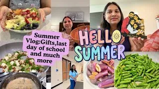 Thumbnail: 🆕SUMMER VLOG:Special GIFTS🎁LAST day of School📚🚌Few RANDOM days in life/Indian Mom SummerdailyRoutine