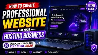 Thumbnail: How to Create a Professional Website for Your Hosting Business | Full Guide 2026