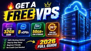 Thumbnail: 🔥 Get a FREE VPS with Up to 32GB RAM & 8 vCPUs (2026 Full Guide)