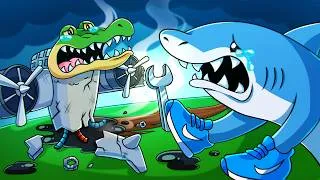 Thumbnail: TRALALERO TRALALA REPAIRS BOMBARDINO CROCODILO! Italian Brainrot Animation