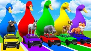 Thumbnail: Paint Animals Cow Cartoon,Water Buffalo,Bull,yak,Ox,Bison Fountain Crossing into Shadow Animals