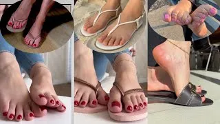 Thumbnail: Daily wear footwear for office house use filp-flops extra soft sandals for ladies USA 