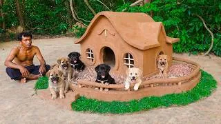 Thumbnail: I Built a Giant Clay Dog House for Cute Puppies 🐶 So Adorable!