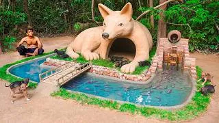 Thumbnail: I Built a Giant Mud Dog House with a Fish Pond! 🐶🏡