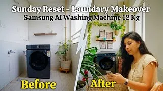 Thumbnail: Best Front Load Washing Machine in India | Laundry Area Organization & Makeover🫧✨