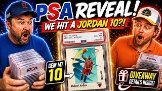 Thumbnail: PSA REVEAL GONE CRAZY?! 😱 We Hit a MICHAEL JORDAN GEM MT 10 + SLAB GIVEAWAY! 🎁🔥