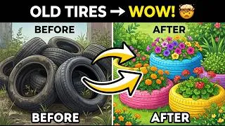 Thumbnail: You Won't Believe What These Old Tires Become! 10 DIY Garden Ideas 😍