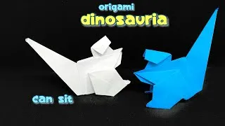 Thumbnail: How to make an Easy Origami Dinosaur (Can sit)