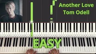 Thumbnail: "Another Love" (Tom Odell) - played on the piano, with Synthesia & sheet music, easy version