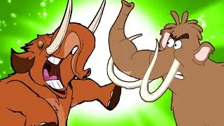 Thumbnail: Mammoth VS Mastodon: By Howdytoons