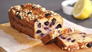 Thumbnail: High Protein Greek Yogurt Breakfast Bread | Flourless Lemon Blueberry Bread