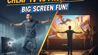 Thumbnail: Cheap TV vs Projector – HUGE Screen Experience for Less! | Must Watch Home Upgrade