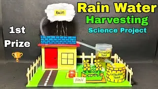 Thumbnail: Rain water harvesting working model | Rain water harvesting project | Science project