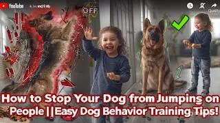 Thumbnail: 🐶 How to Stop Your Dog from Jumping on People  Easy Dog Behavior Training Tips!