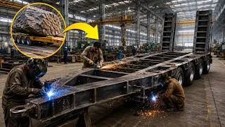 Thumbnail: Amazing Process of Making Heavy-Duty Mountain Stones Transporting Trailers in Factory