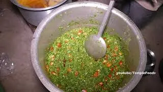 Thumbnail: Palakura Pappu Spinach Dal For 400 People | Temple Foods | Party Foods