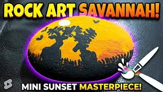 Thumbnail: 🎨 My 10 year old - This Sunset Rock Painting Turned Out Better Than Expected!
