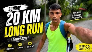 Thumbnail:    SUNDAY 20 KM PROGRESSIVE LONG RUN | Building Endurance & Marathon Strength  #longrun #running 