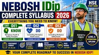 Thumbnail: NEBOSH IDip Complete Syllabus 2026 | DI1, DI2, DI3, Assessment & Grading Explained