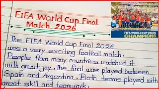 Thumbnail: FIFA World Cup Final Match 2026🔥FIFA World Cup Final Match 2025 Essay/Paragraph Writing 
