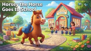 Thumbnail: Horsey the Horse Goes to School | Fun School Song for Kids | Nursery Rhymes & Learning Songs