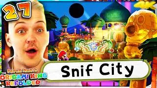 Thumbnail: Let’s Play Paper Mario: Origami King Refolded #27 👑 Willkommen in SNIF CITY!