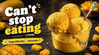 Thumbnail: 5 minutes Mango ice cream | 3 ingredients Only | No Beater No Ice cream Machine 