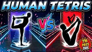 Thumbnail:  Human Tetris Duel ⚔️ Who Will Survive?