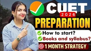 Thumbnail: CUET 2026 Preparation: Books, Syllabus, Strategy 📚🔥 CUET UG 2026 How to start? #cuetpreparation ‼️