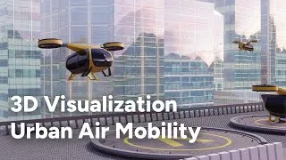 Thumbnail: 3D Visualization: Urban Air Mobility // Created for Hamburg University of Technology
