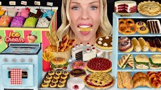 Thumbnail: ASMR MUKBANG, Miniature Food, Mini Bakery, Pastries, Ice Cream Parlour, Cherry Pie, Mini Oven 먹방