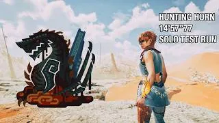 Thumbnail: Monster Hunter Wilds: HuntingHippieHorn attempt Solo (w/Support hunters) against Gogmazios 14'57"77